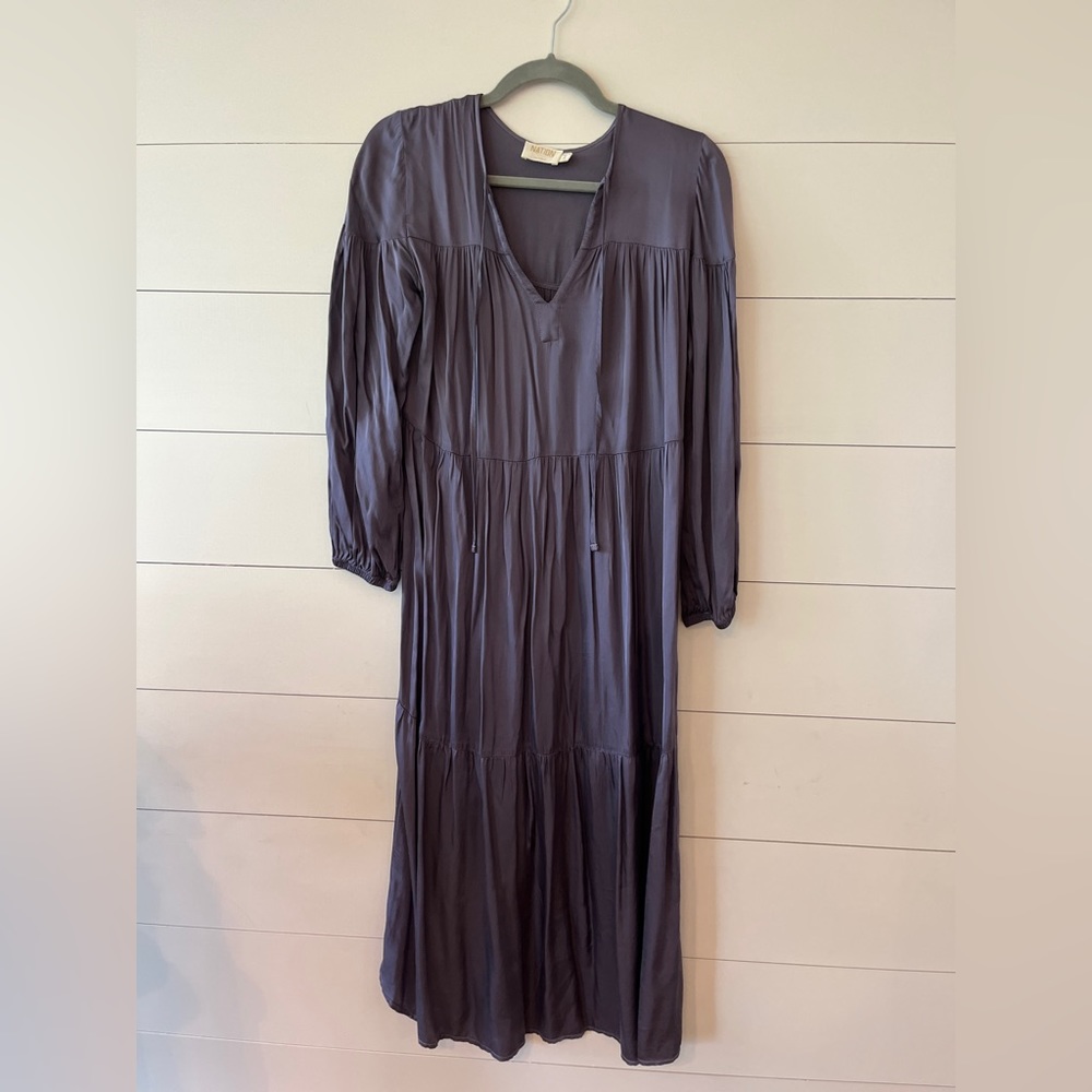 Barely worn Nation Ltd. purple midi dress. Small.